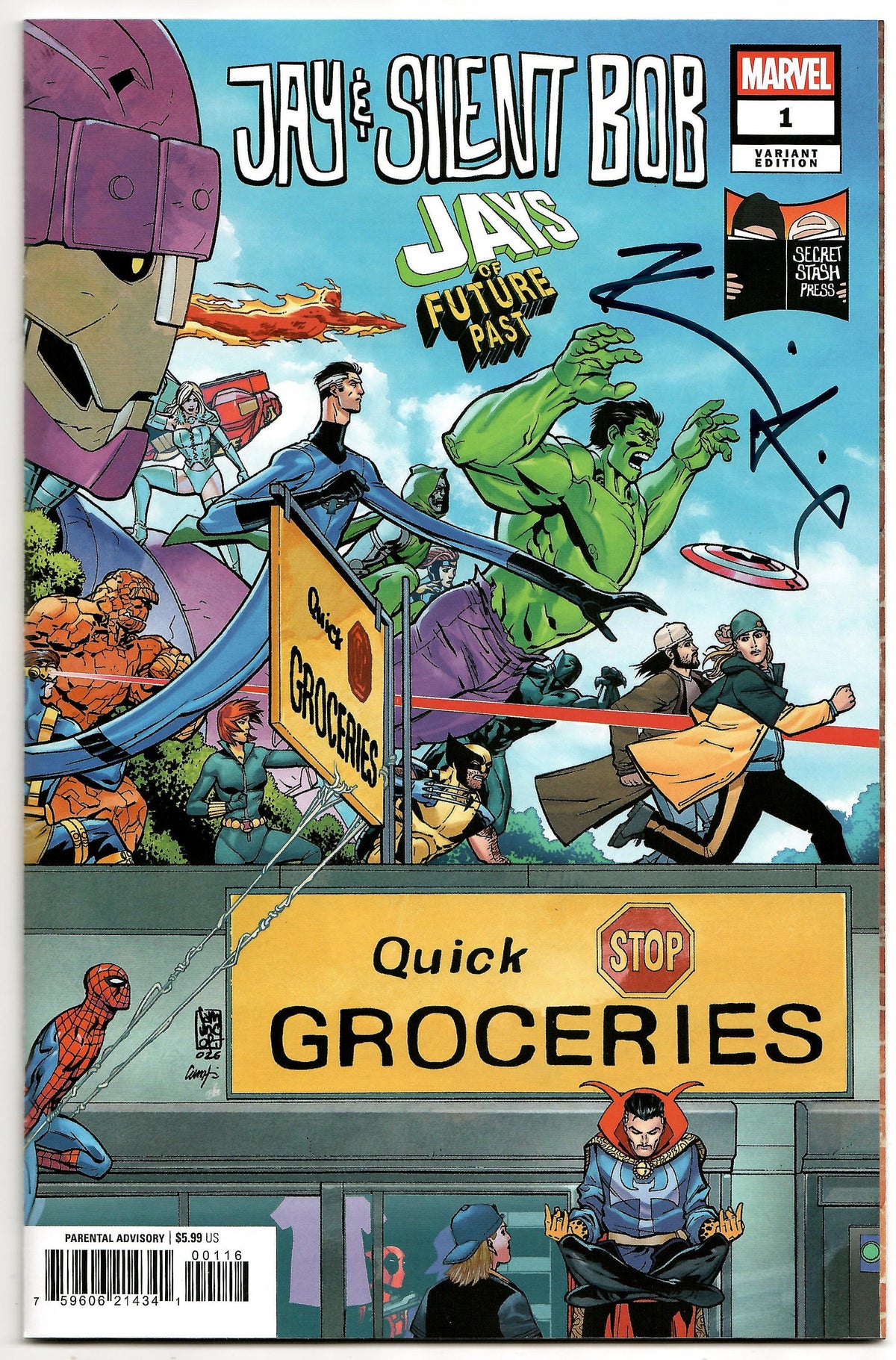 Jay & Silent Bob Jays Of Future Past #1 E 1:25 Giuseppe Camuncoli Variant SIGNED Kevin Smith (06/10/2026) Marvel