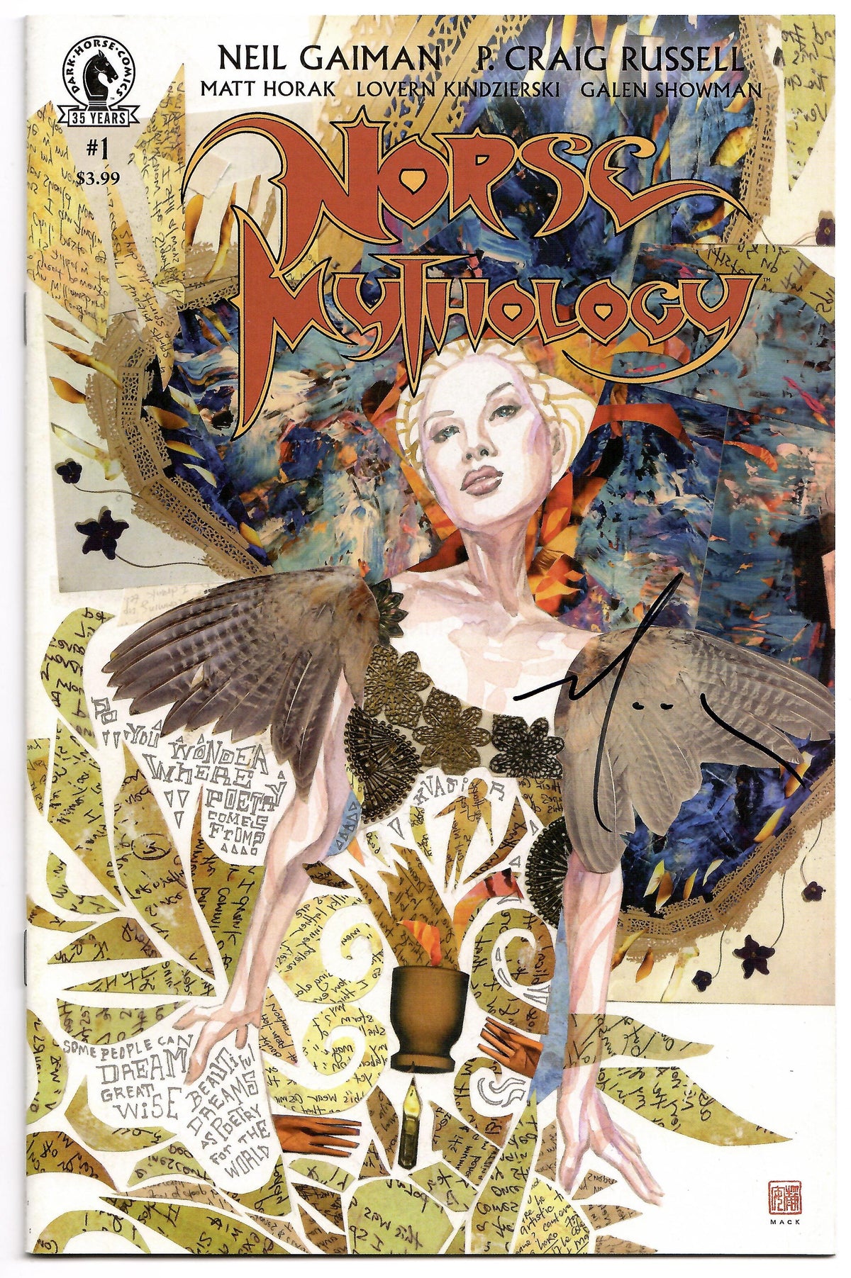 Norse Mythology Ii #1 B SIGNED David Mack Variant (06/16/2021) Dark Horse