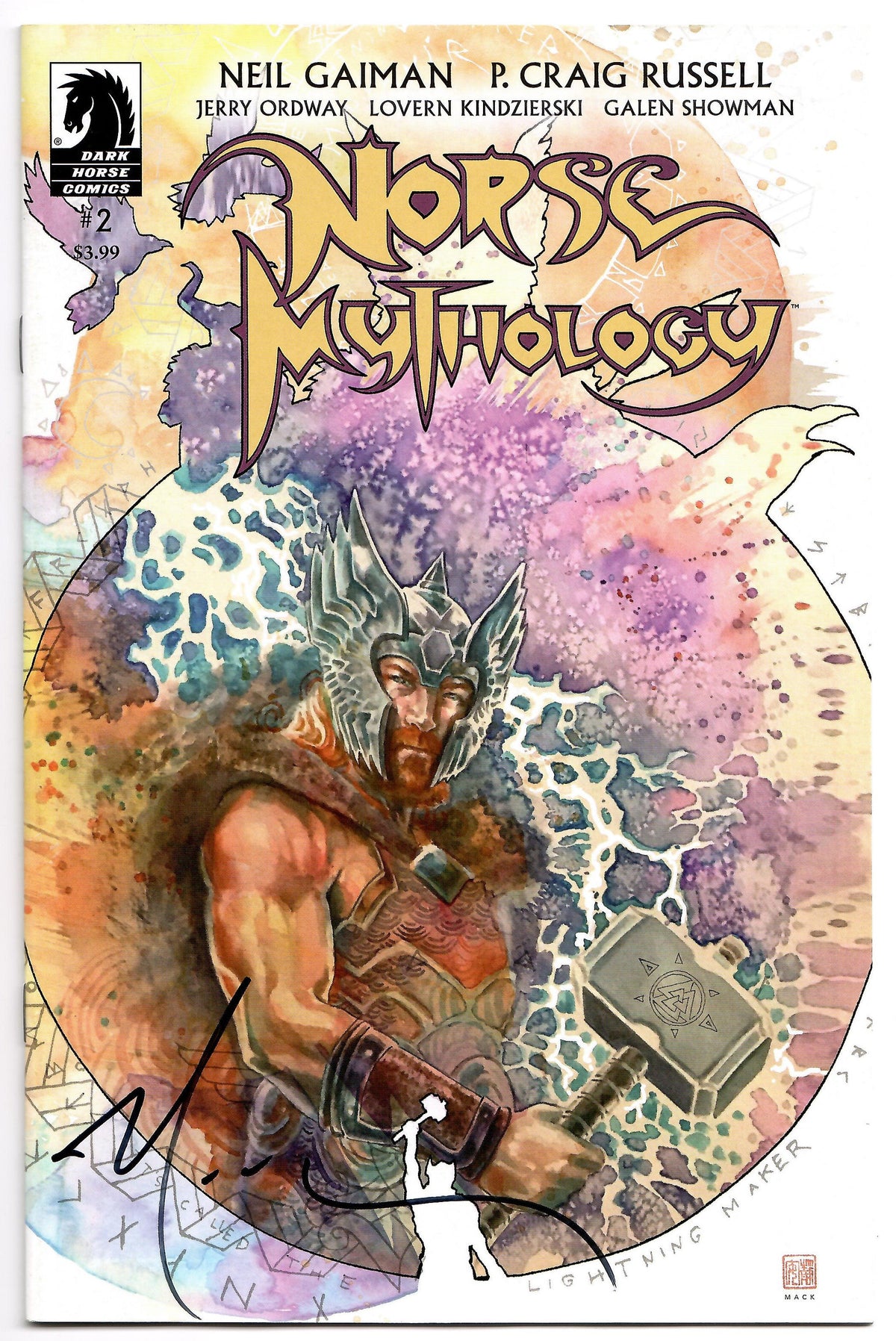 Neil Gaiman Norse Mythology #2 B SIGNED David Mack Variant (11/04/2020) Dark Horse