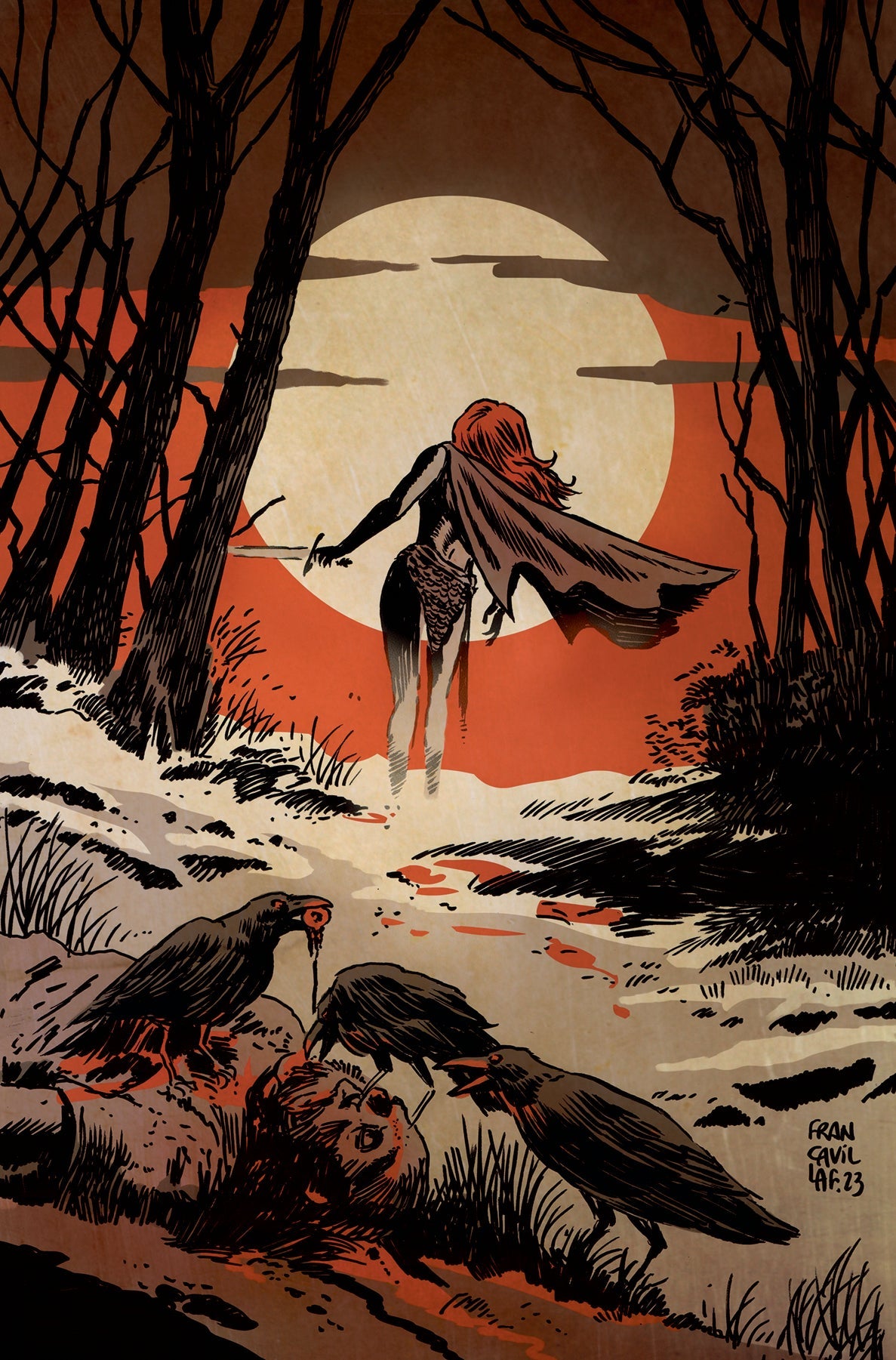 Red Sonja 2023 #8 J 1:15 Francesco Francavilla Virgin Variant (02/28/2024) Dynamite