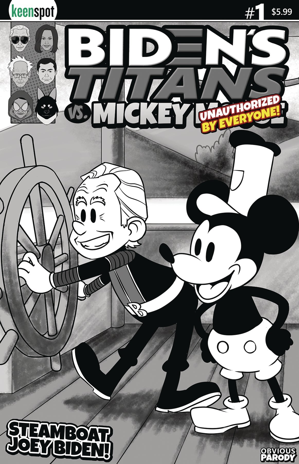 Bidens Titans Vs Mickey Mouse (Unauth) #1 B Steamboat Jo Variant (07/17/2024) Keenspot
