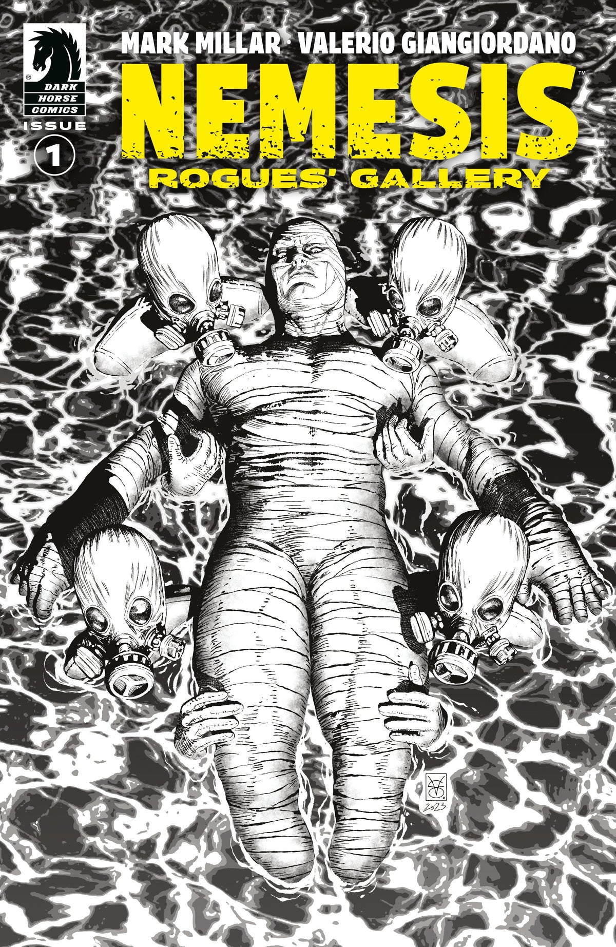 Nemesis Rogues Gallery #1 B 1:10 B&W Valerio Giangiordano Variant (07/24/2024) Dark Horse