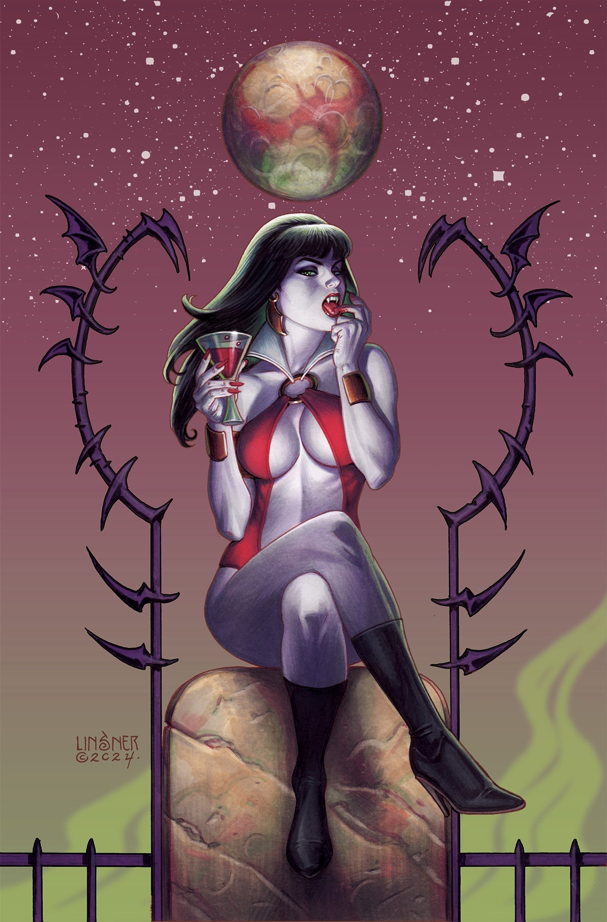 Vampirella Dark Reflections #1 U 1:50 Joseph Michael Linsner Virgin Variant (06/05/2024) Dynamite