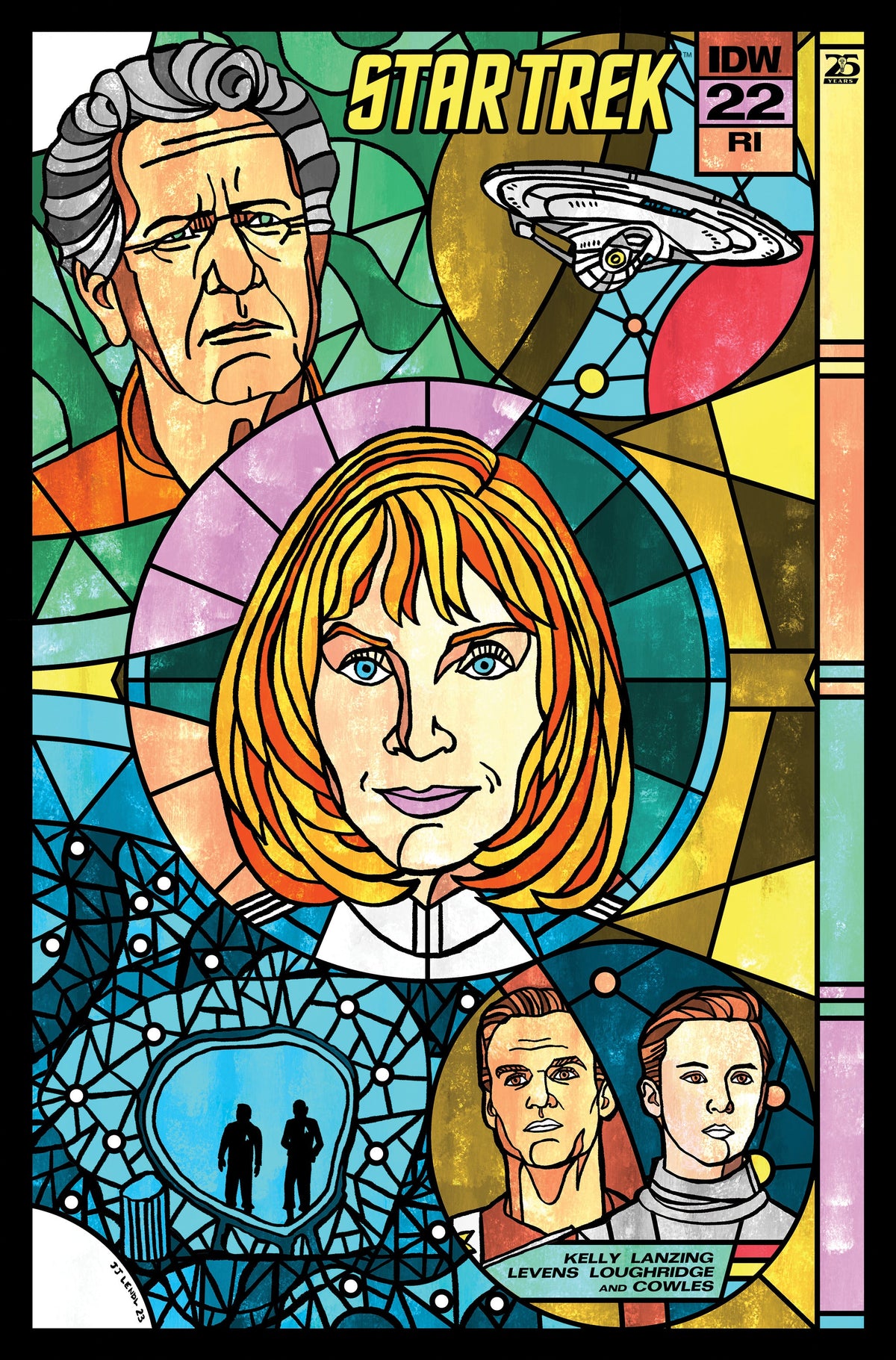 Star Trek #22 C 1:10 Lendl Connecting Stained Glass Variant Variant (07/17/2024) Idw
