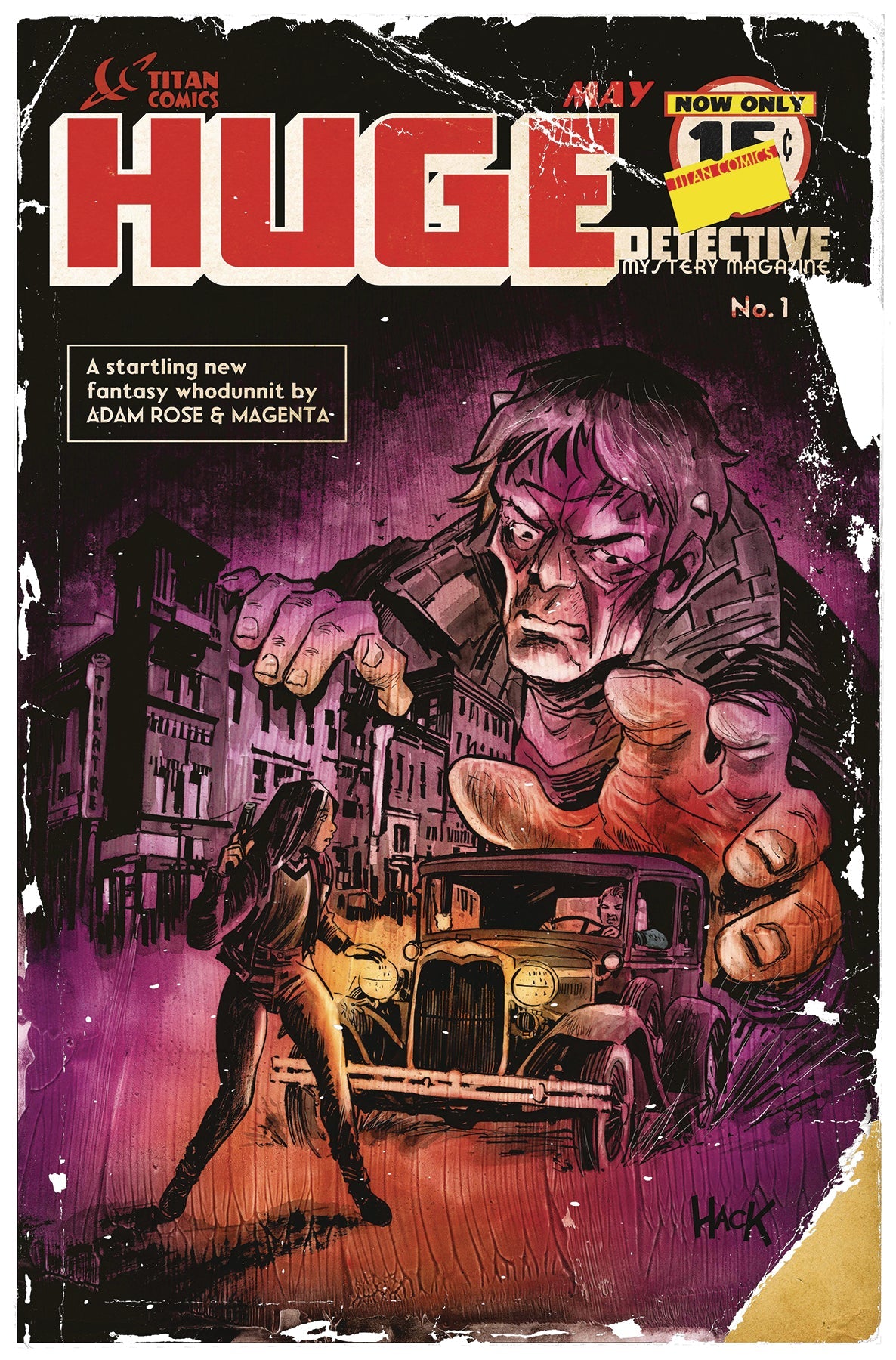 Huge Detective #1 (Of 5) D Robert Hack Variant SIGNED Adam Rose (08/21/2024) Titan
