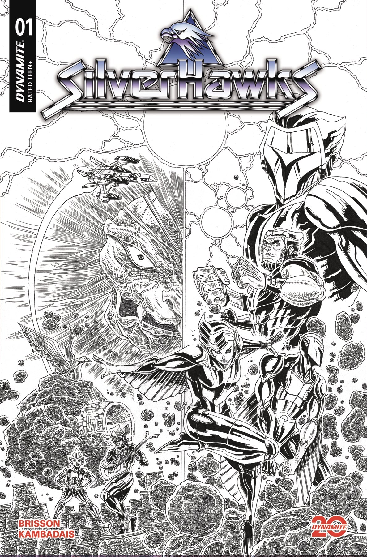 Silverhawks #1 Za 1:30 James Stokoe Line Art Variant (01/29/2025) Dynamite