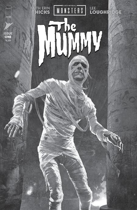 Universal Monsters The Mummy #1 (Of 4) D 1:25 Joshua Middleton Classic Horror B&W Variant (03/26/2025) Image
