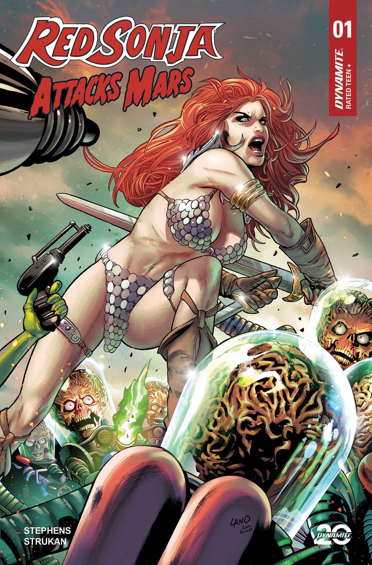 Red Sonja Attacks Mars #1 C Land Variant (03/19/2025) Dynamite