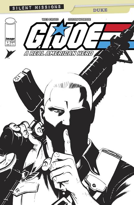 Gi Joe A Real American Hero Duke #1 (One Shot) C 1:10 Wes Craig B&W Variant (04/30/2025) Image