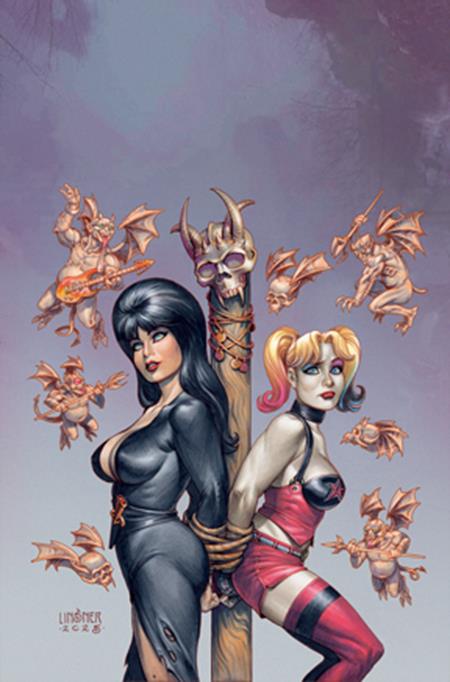 Harley Quinn X Elvira #2 Q 1:20 Joseph Michael Linsner Virgin Variant (11/19/2025) Dynamite