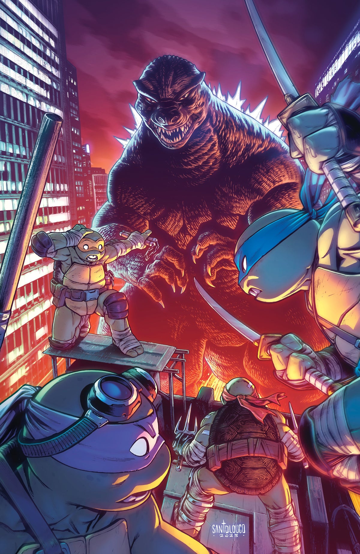 Teenage Mutant Ninja Turtles X Godzilla #2 D 1:25 Mateus Santolouco Virgin (01/07/2026) Idw