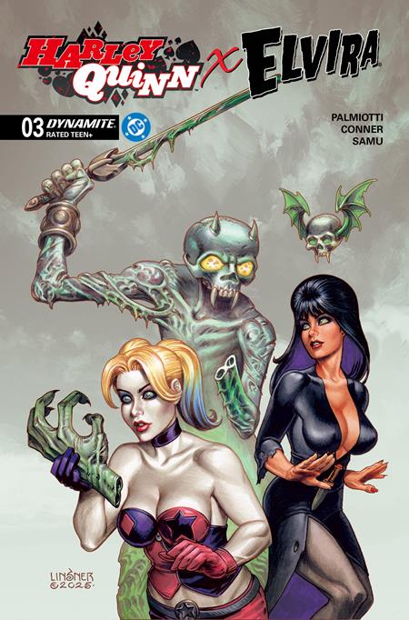 Harley Quinn X Elvira #3 C Joseph Michael Linsner Variant (12/17/2025) Dynamite