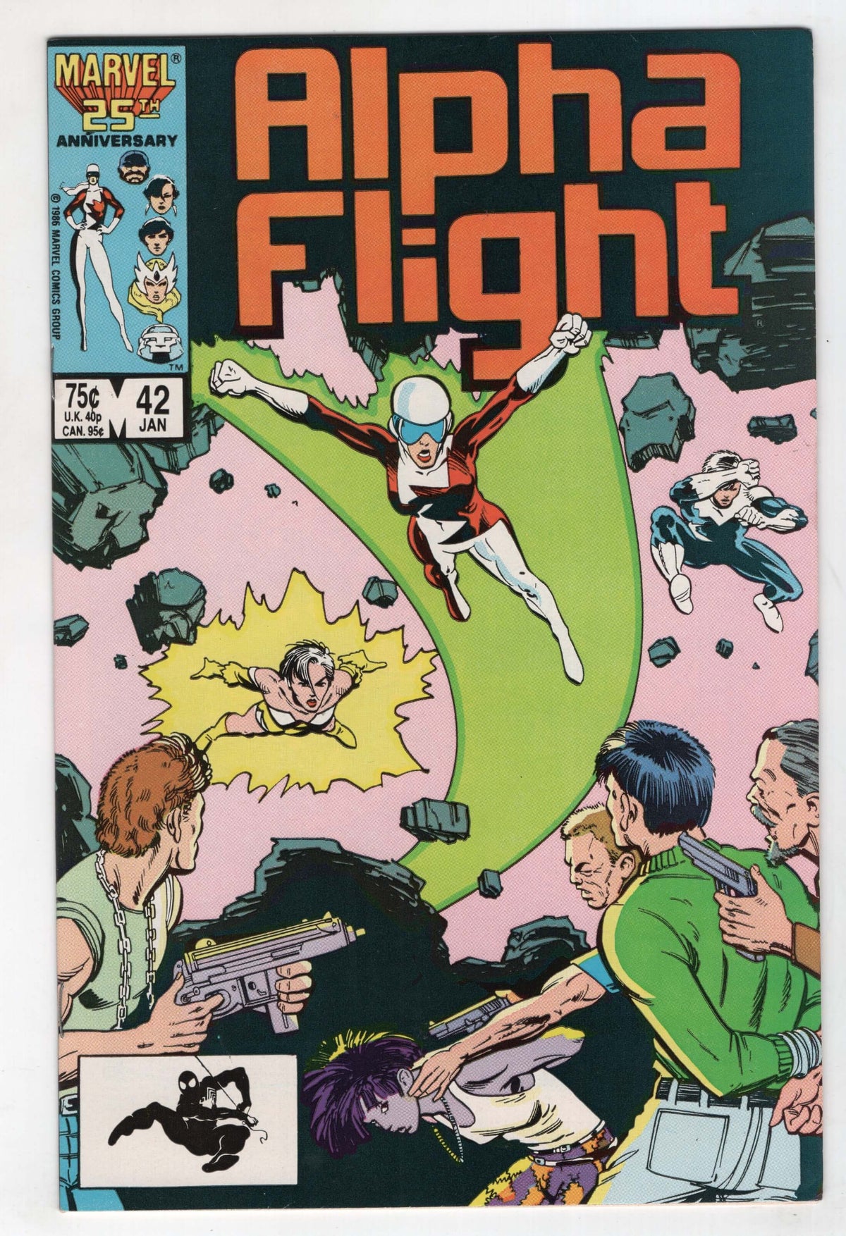 Alpha Flight 42 Marvel 1987 Purple Girl Bill Mantlo