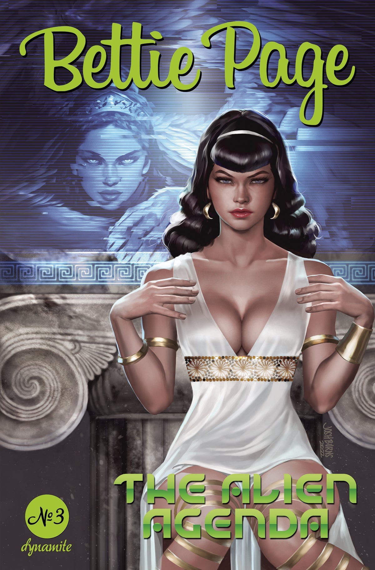 Bettie Page Alien Agenda #3 B Josh Burns Variant GGA (05/11/2022) Dynamite