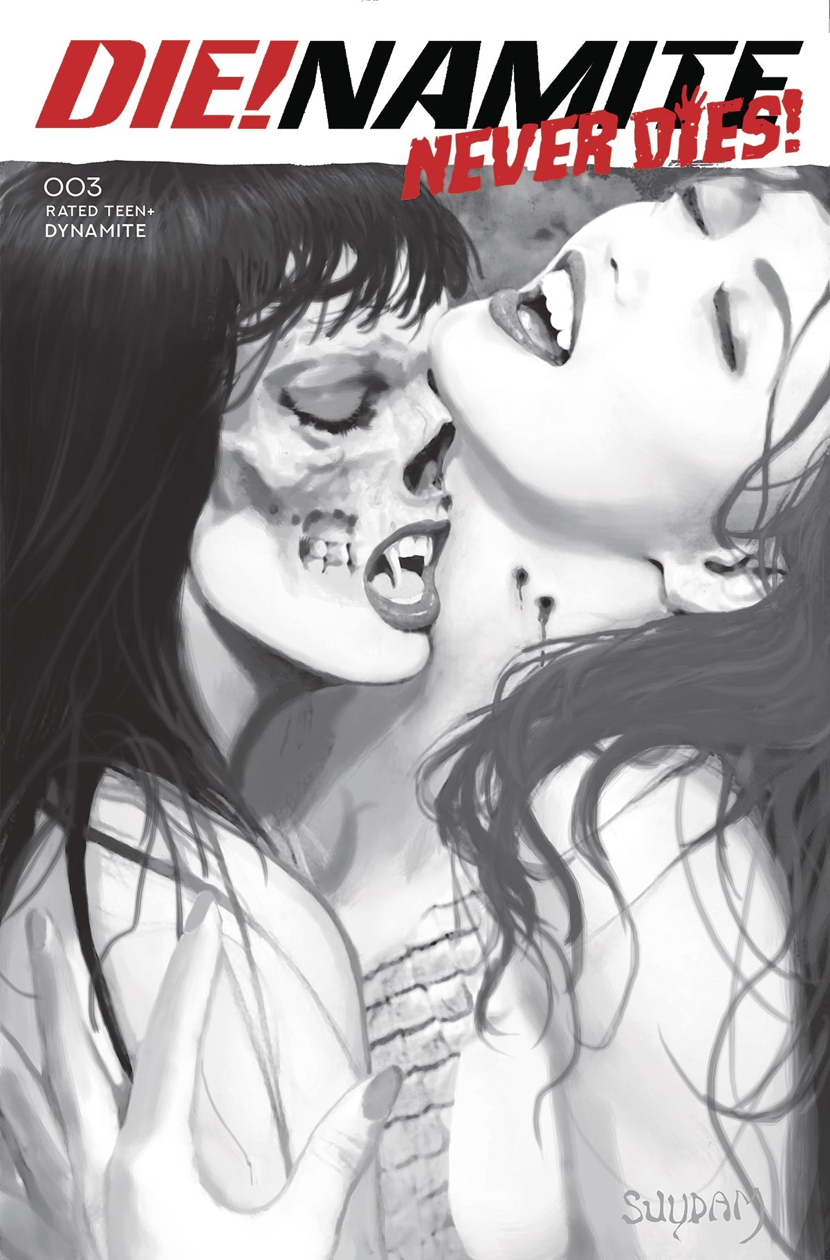Die!Namite Never Dies #3 G 1:20 Arthur Suydam B&W Variant GGA (C: 0 (05/04/2022) Dynamite