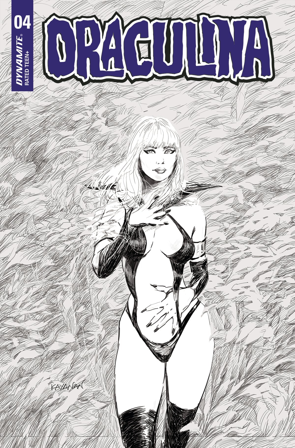 Draculina #4 F 1:10 Kayanan B&W Variant GGA (06/29/2022) Dynamite