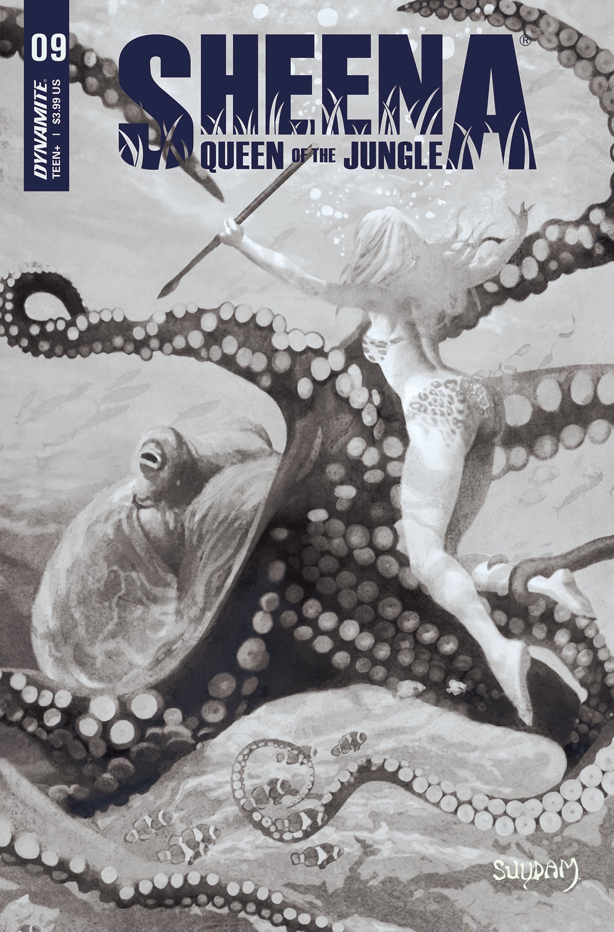 Sheena Queen Jungle #9 I 1:30 Suydam B&W Variant (09/07/2022) Dynamite