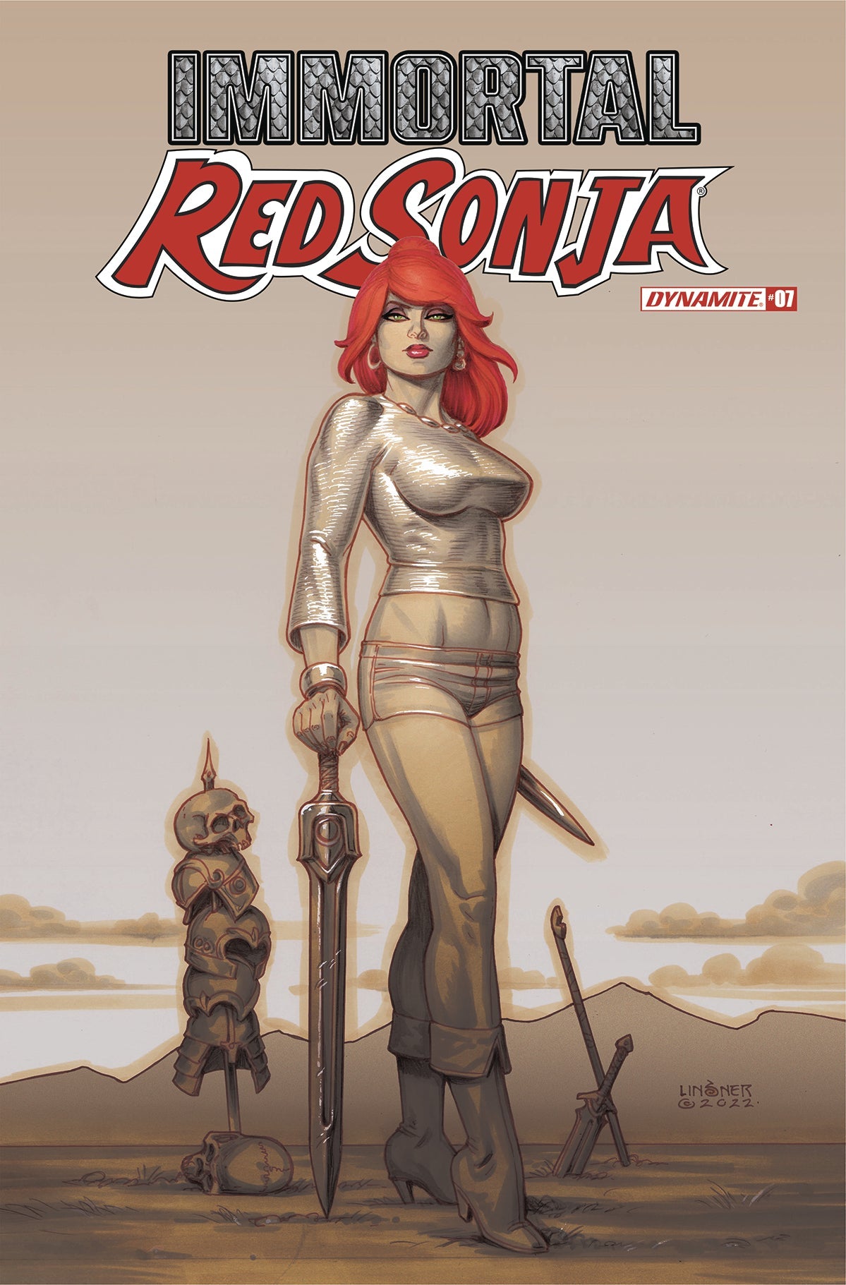 Immortal Red Sonja #7 C Joseph Michael Linsner Variant (10/19/2022) Dynamite