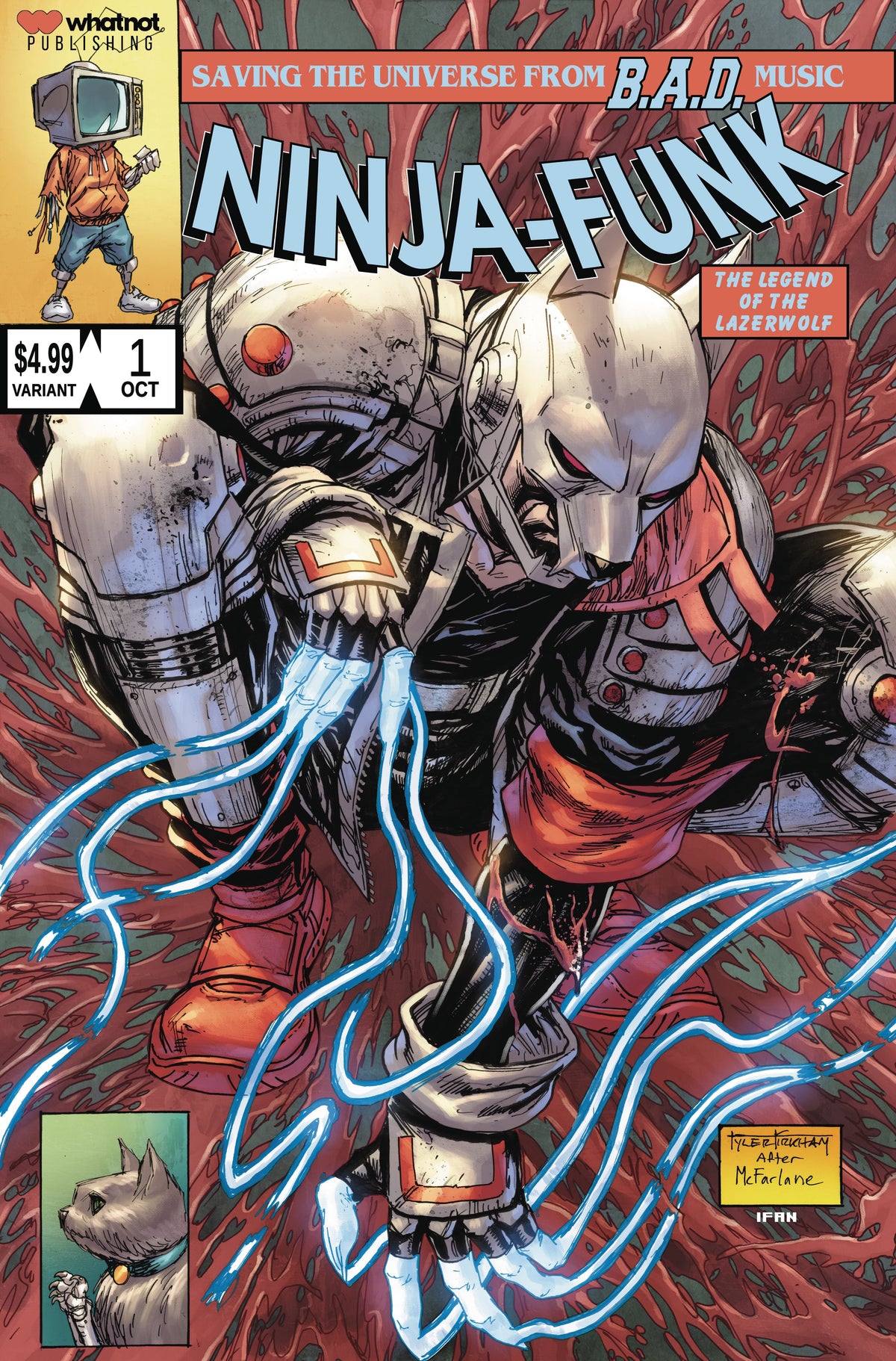 Ninja Funk #1 (Of 4) C Tyler Kirkham Lazerwolf Spider-Man 1 Homage Variant (Mr) (11/02/2022) Whatnot