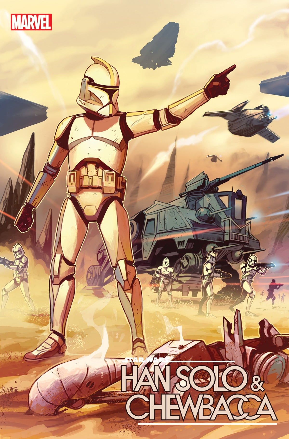 Star Wars Han Solo & Chewbacca #8 B Caspar Wijngaard Attack Of The Clones 20Th Anniversary Variant (12/28/2022) Marvel