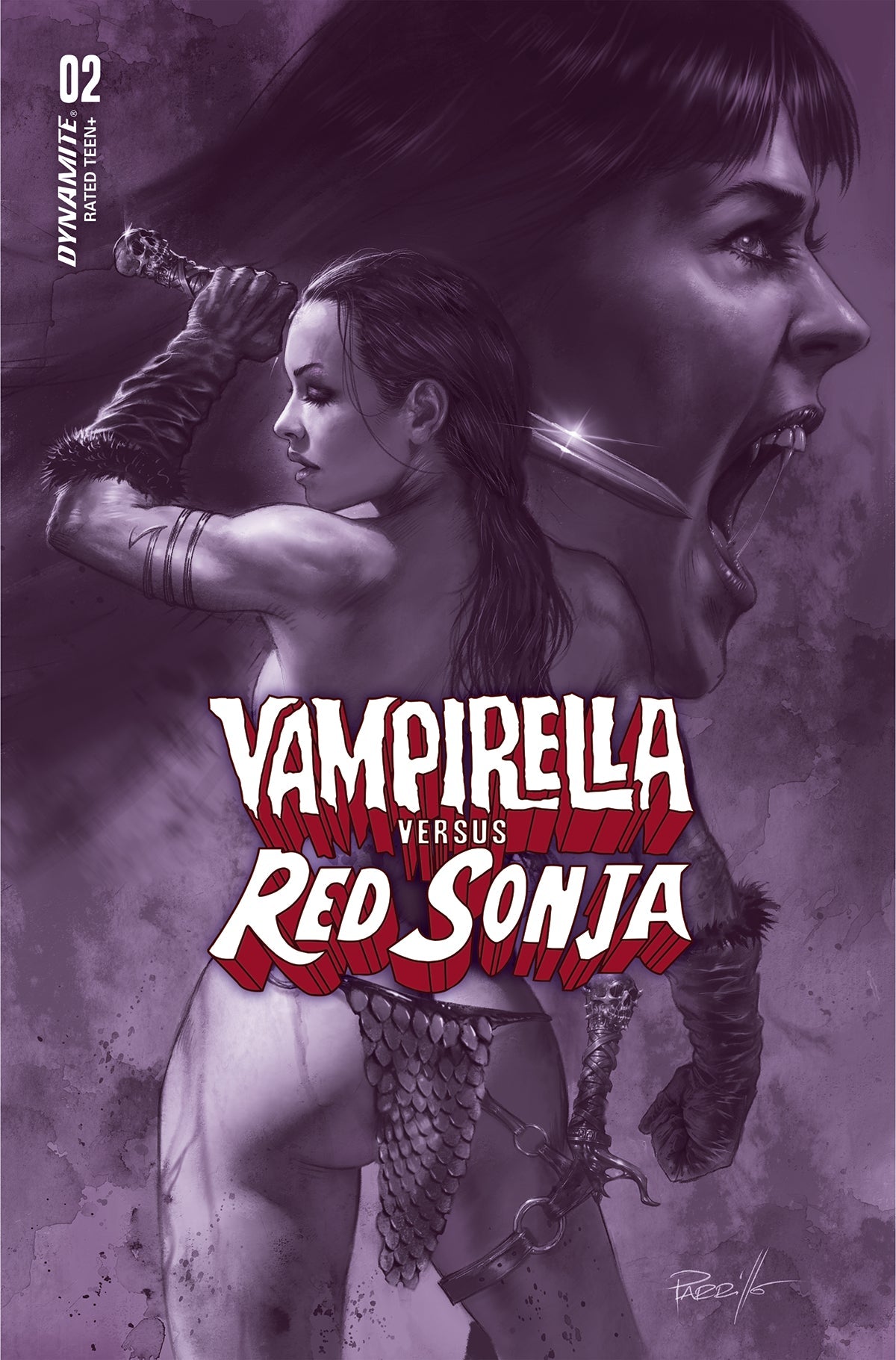 Vampirella Vs Red Sonja #2 F 1:10 Lucio Parrillo Tint (12/07/2022) Dynamite