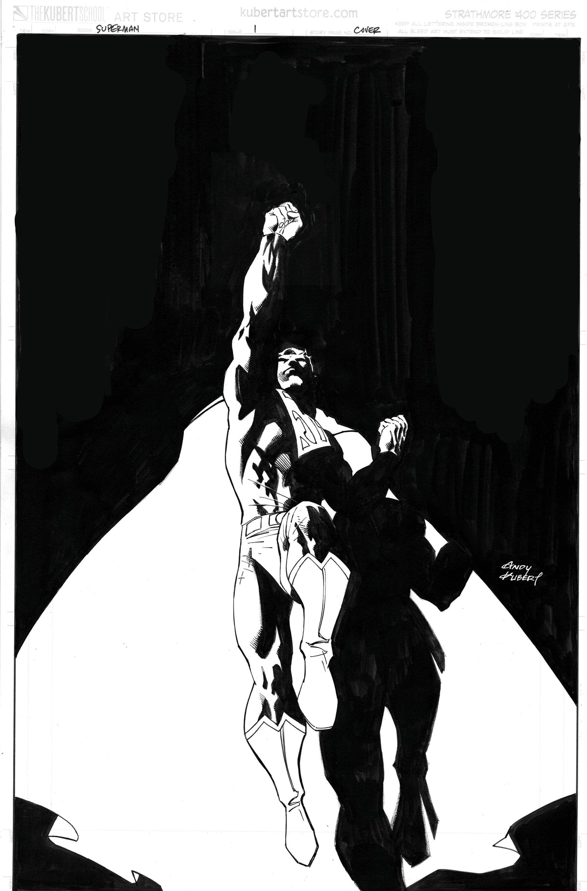 Superman #1 M 1:25 Andy Kubert Black & White Card Stock Variant (02/21/2023) Dc