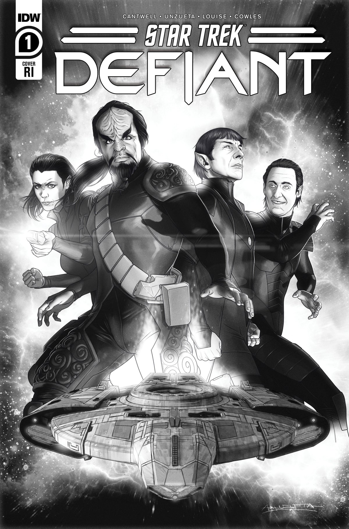 Star Trek Defiant #1 G 1:25 Angel Unzueta BW (03/15/2023) Idw