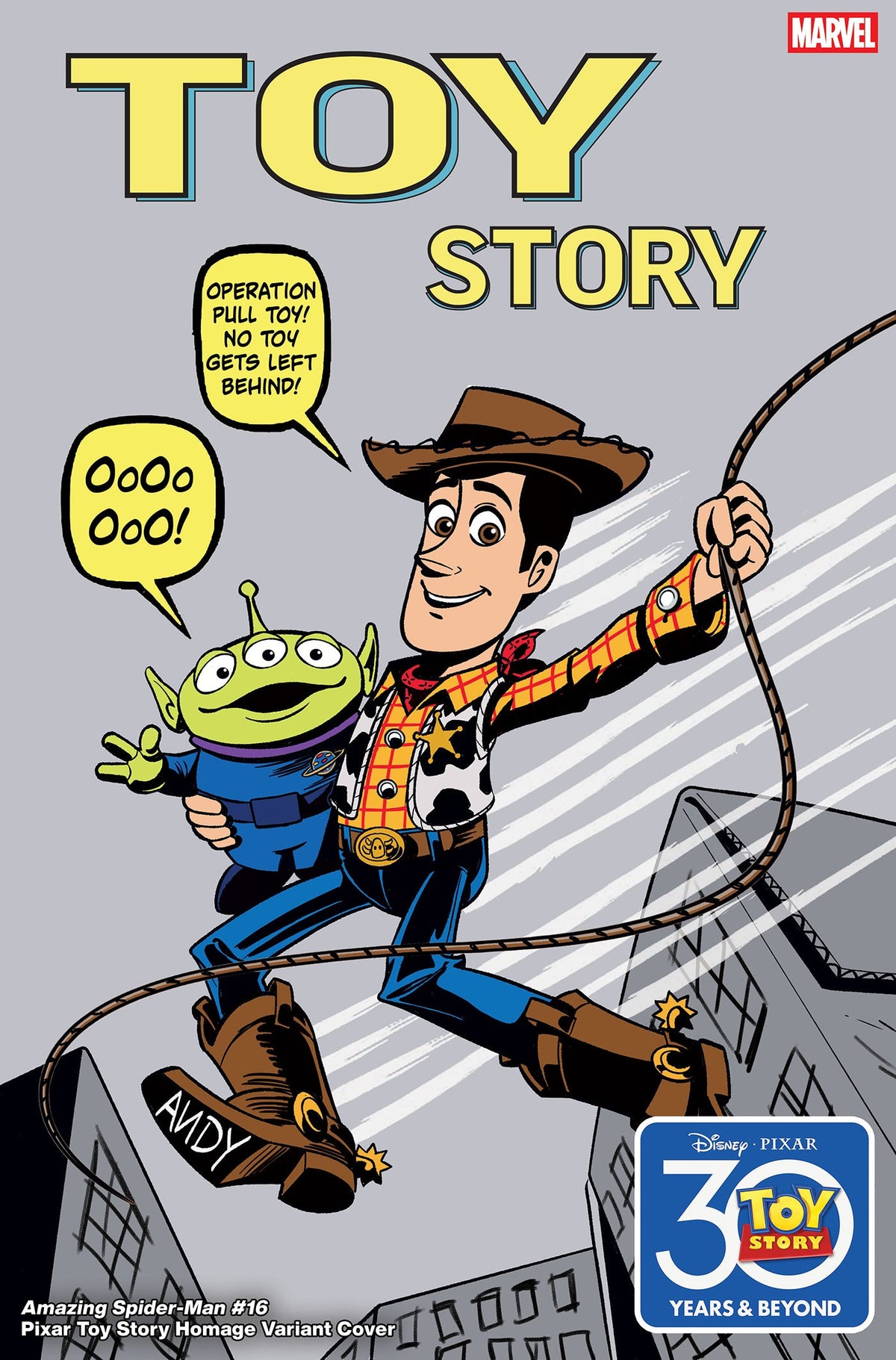 Amazing Spider-Man #16 D Marco Forcelloni Pixar Toy Story Homage Variant (11/19/2025) Marvel