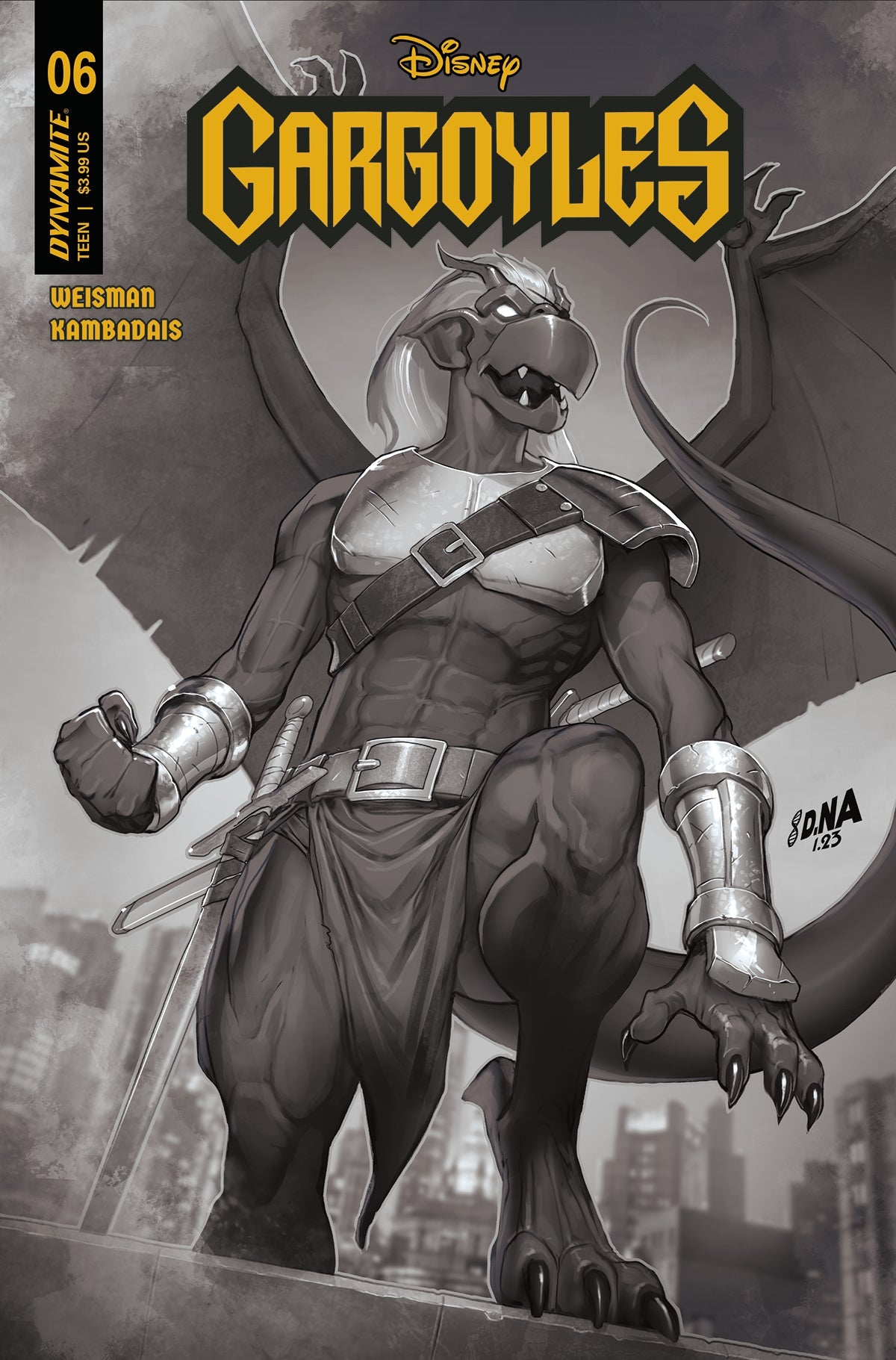 Gargoyles #6 H 1:10 David Nakayama B&W Variant (05/31/2023) Dynamite