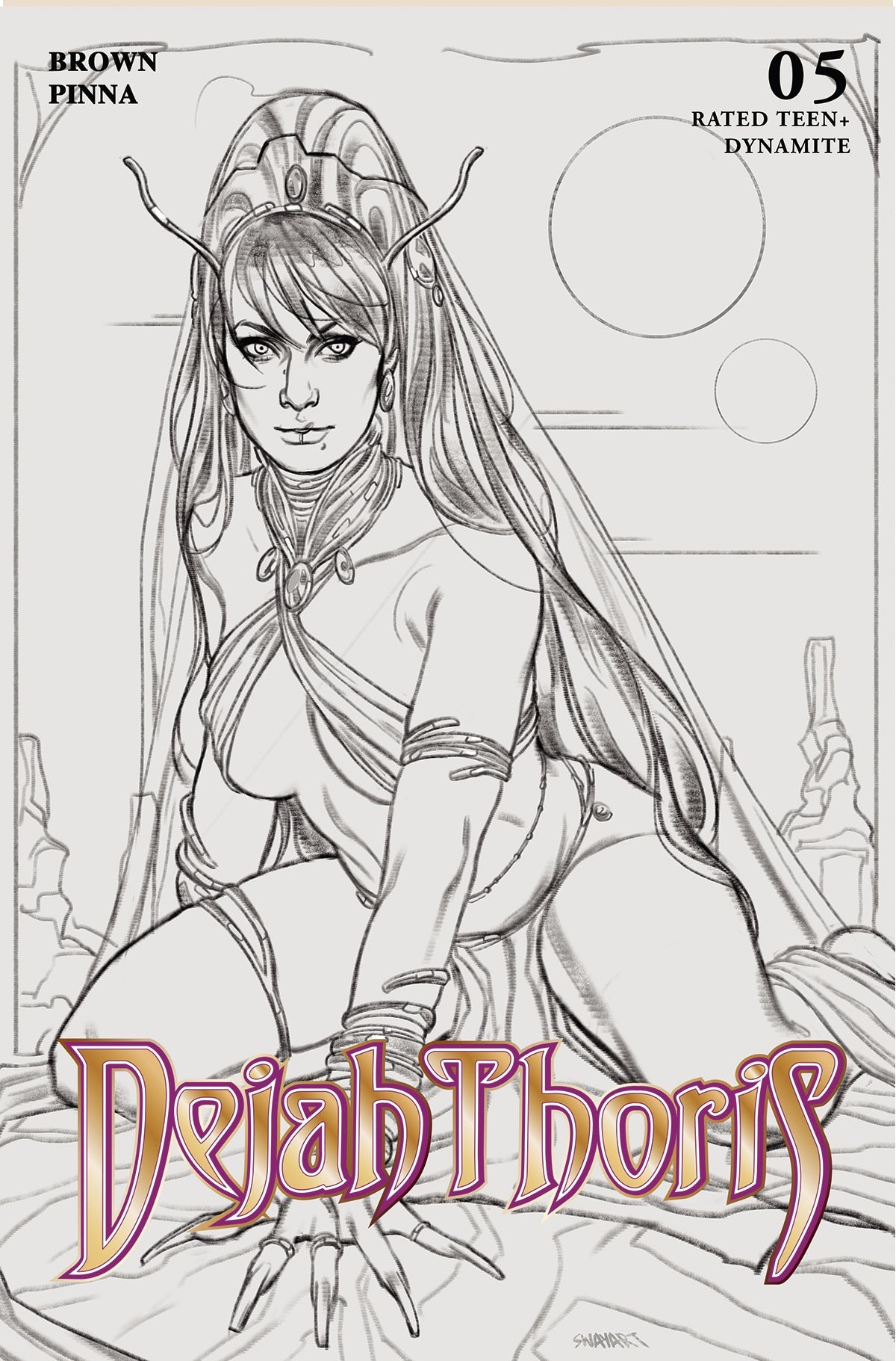Dejah Thoris (2023) #5 G 1:10 Joshua Swaby Sway Line Art Variant (07/19/2023) Dynamite