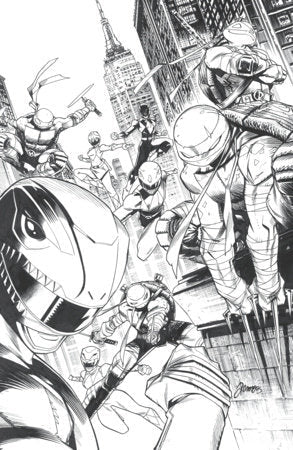 Mighty Morphin Power Rangers Teenage Mutant Ninja Turtles Iii #5 E 1:10 Virgin Inks Zonno (03/18/2026) Boom