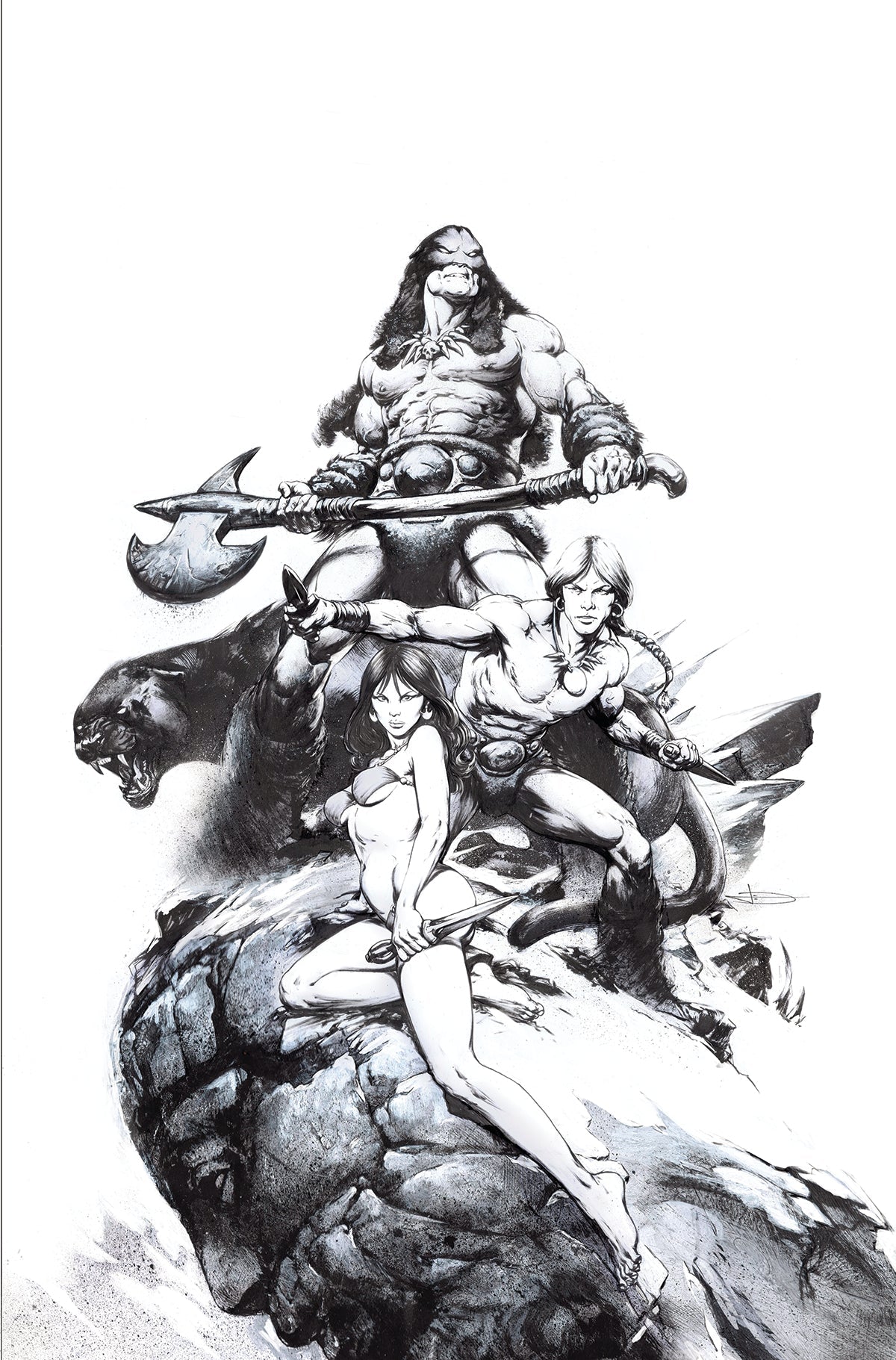 Fire And Ice #1 O 1:25 Leonardo Manco Line Art Virgin Variant (08/02/2023) Dynamite