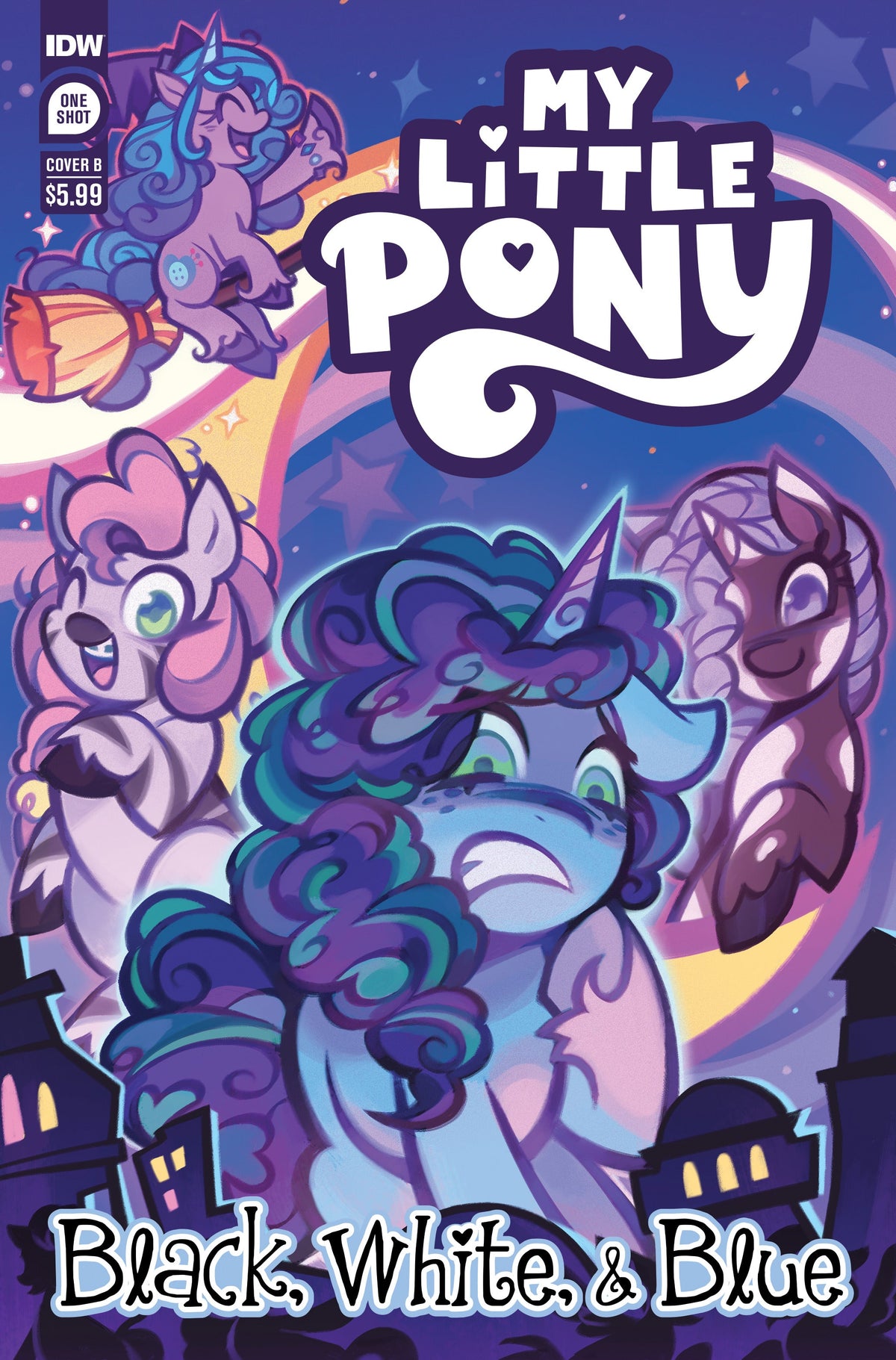 My Little Pony Black White & Blue #1 B Hall Variant (10/18/2023) Idw