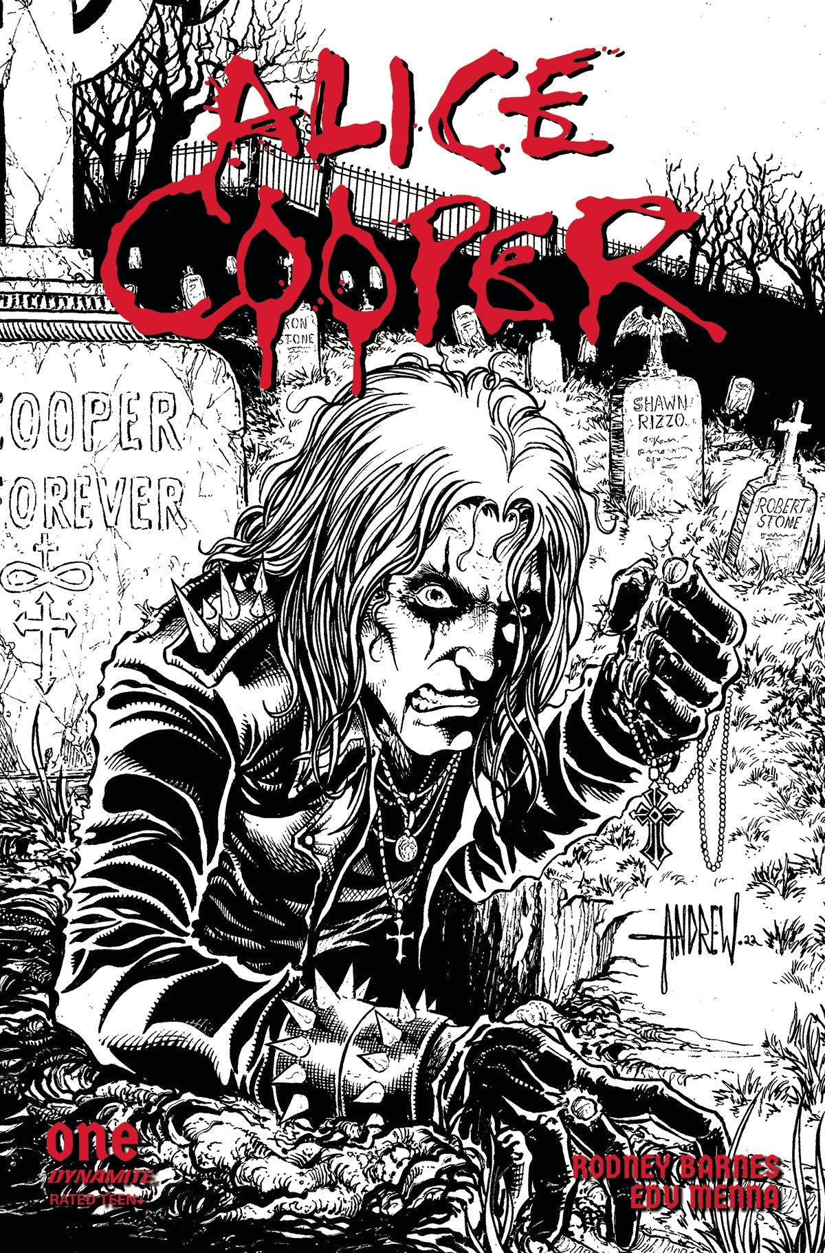 Alice Cooper #1 (Of 5) G 1:10 Andrew Mangum Line Art Variant (10/04/2023) Dynamite