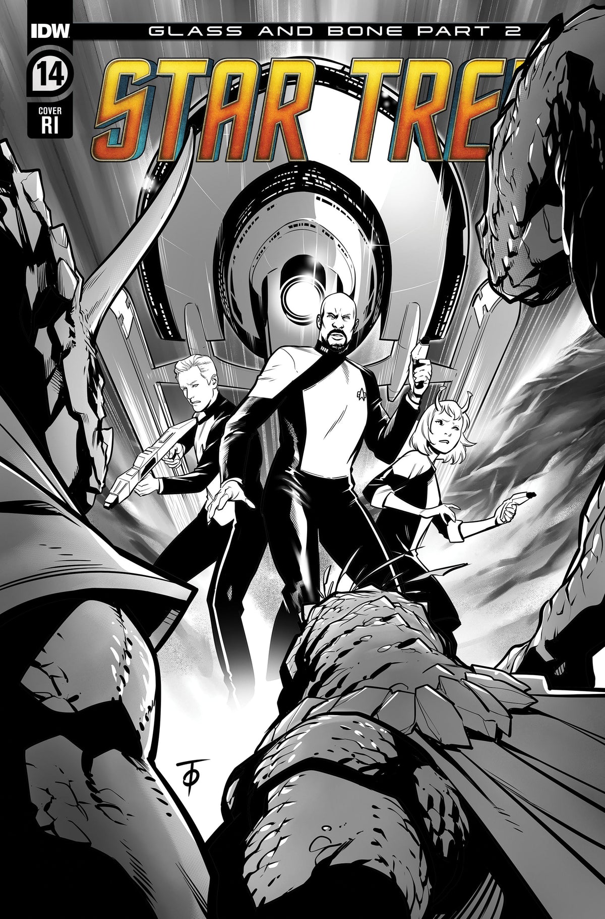 Star Trek #14 D 1:10 To B&W (11/22/2023) Idw
