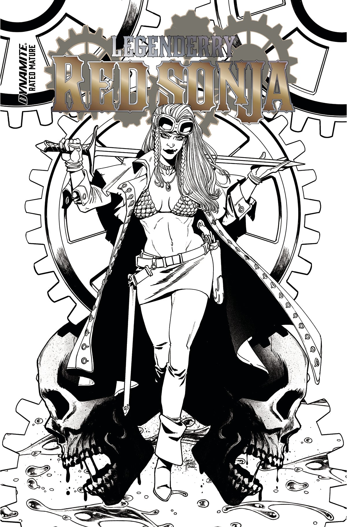Legenderry Red Sonja One Shot E 1:10 Corin Howell Line Variant (12/06/2023) Dynamite