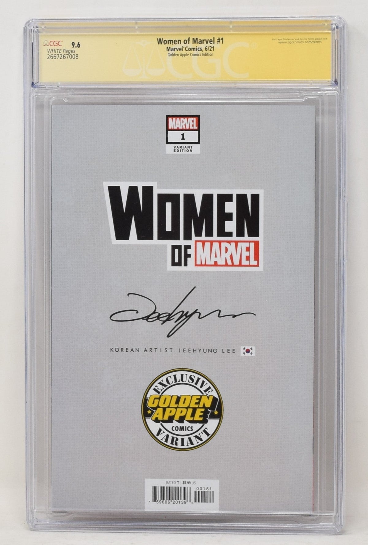 Women of Marvel Variant Trade Jeehyung Lee 2021 Marvel CGC SS 9.6