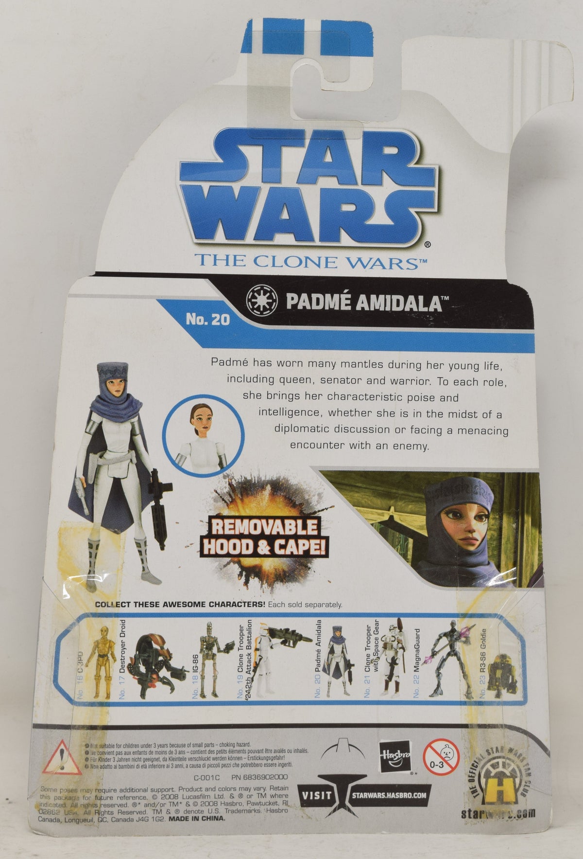 Star Wars The Clone Wars Amidala No.20 Action Figure Hasbro MOC New