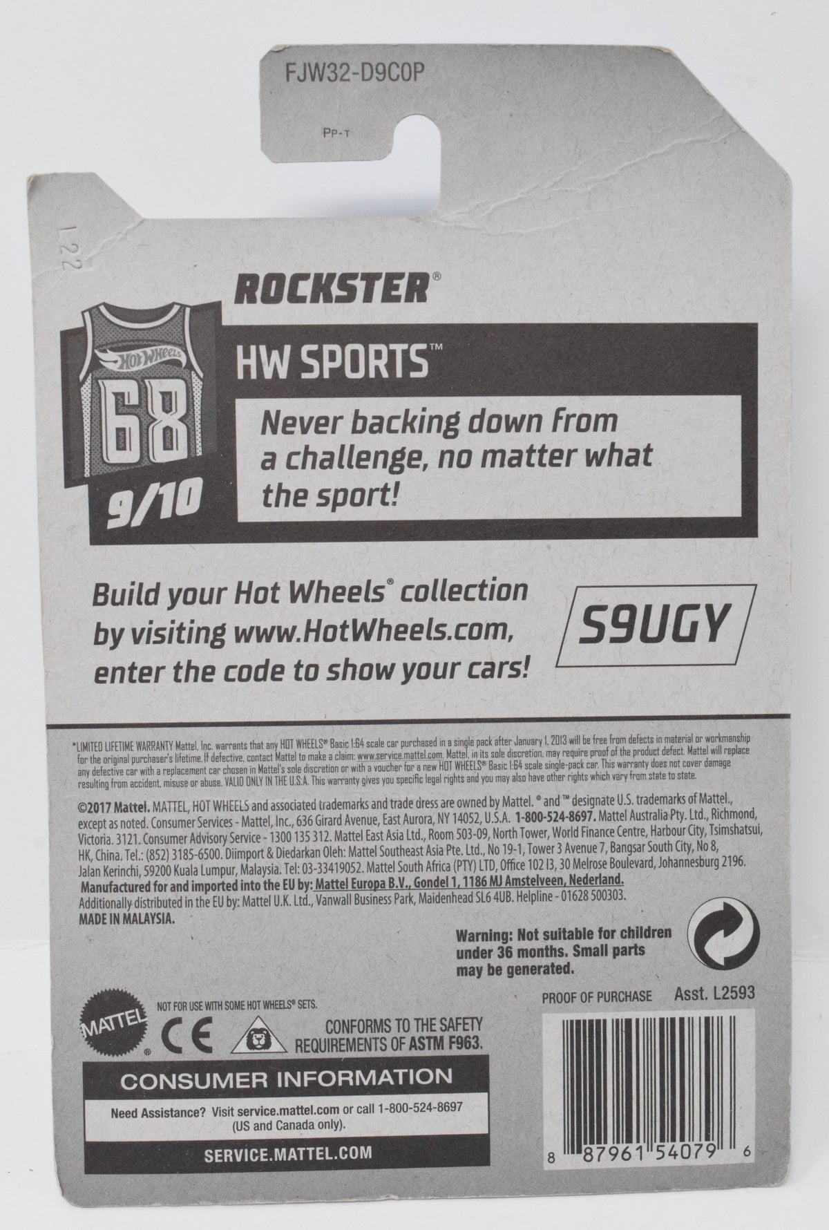 Hot Wheels Rockster HW Sports Ski Team Diecast Car 50 Years 9/10 323 New