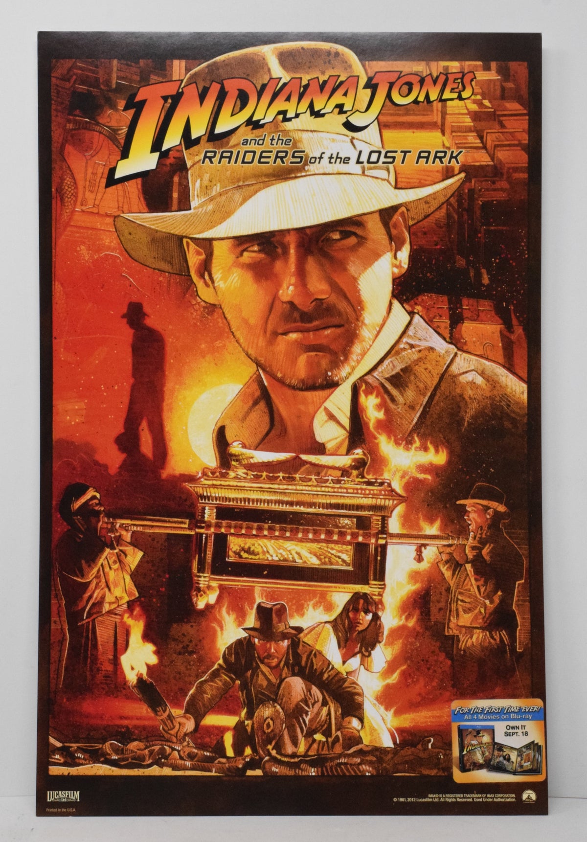 Indiana Jones And The Raiders Of The Lost Ark Poster Blu Ray 11 x 17