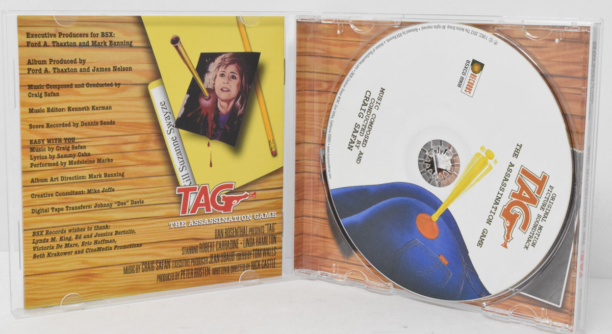 Tag Assassination Game Soundtrack CD Signed Craig Safan BSX LTD 1000
