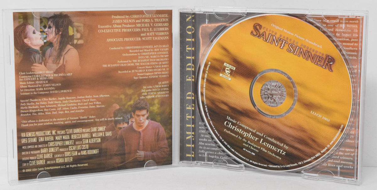 Saint Sinner Soundtrack CD Christopher Lennertz LA-LA Land LTD 3000