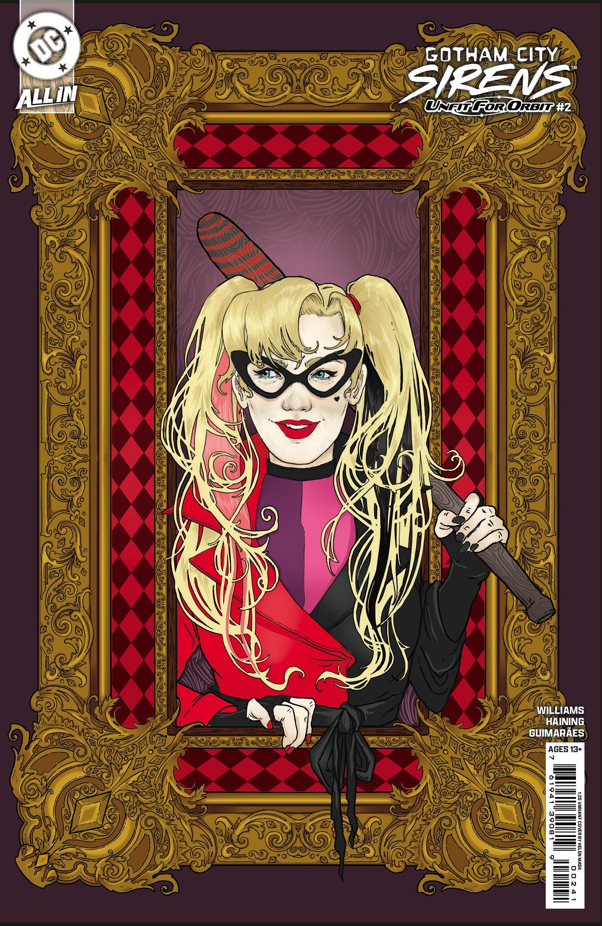 Gotham City Sirens Unfit For Orbit #2 (Of 5) E 1:25 Helen Mask Variant (07/09/2025) Dc