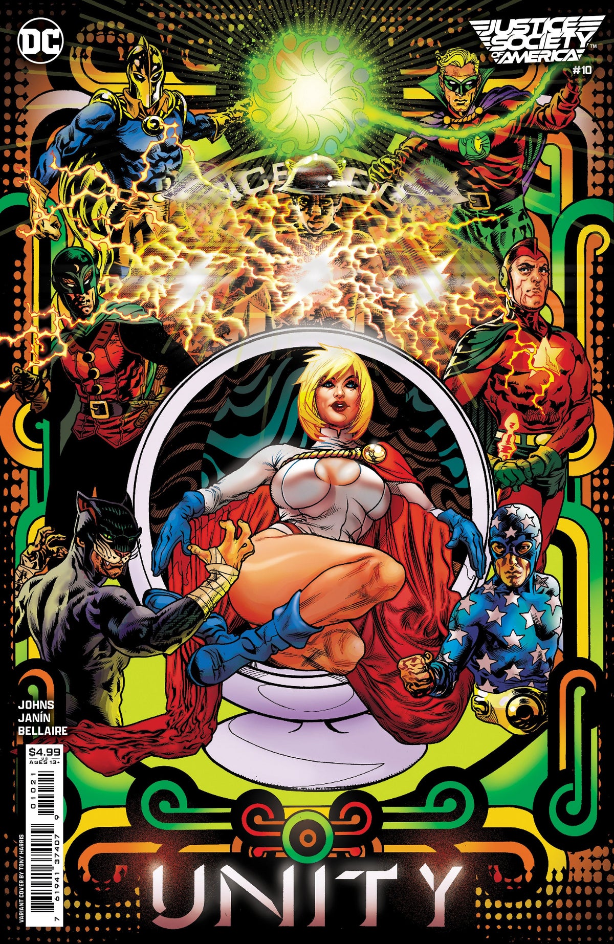 Justice Society Of America #10 (Of 12) B Tony Harris Card Stock Variant (07/03/2024) Dc