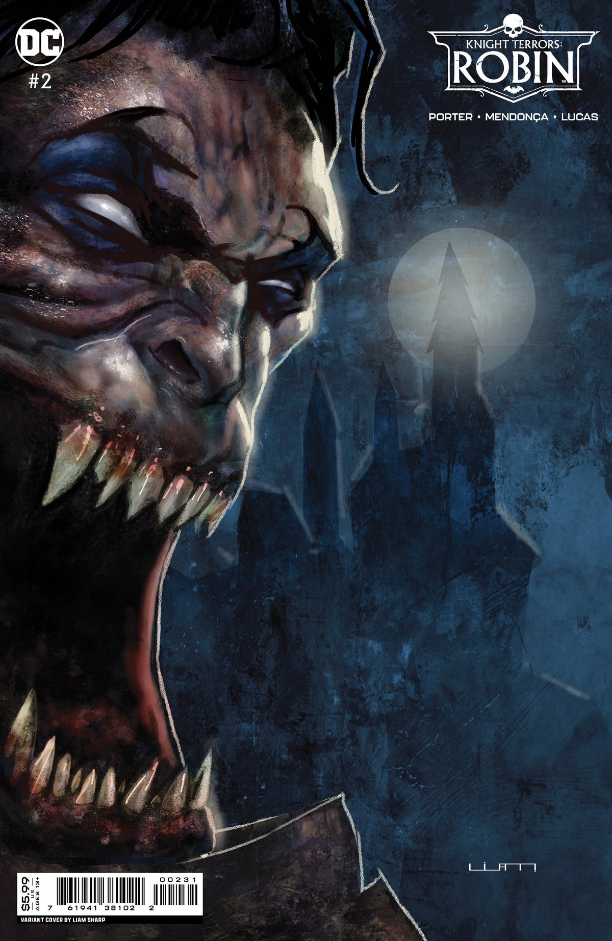 Knight Terrors Robin #2 (Of 2) C Liam Sharp Card Stock Variant (08/08/2023) Dc