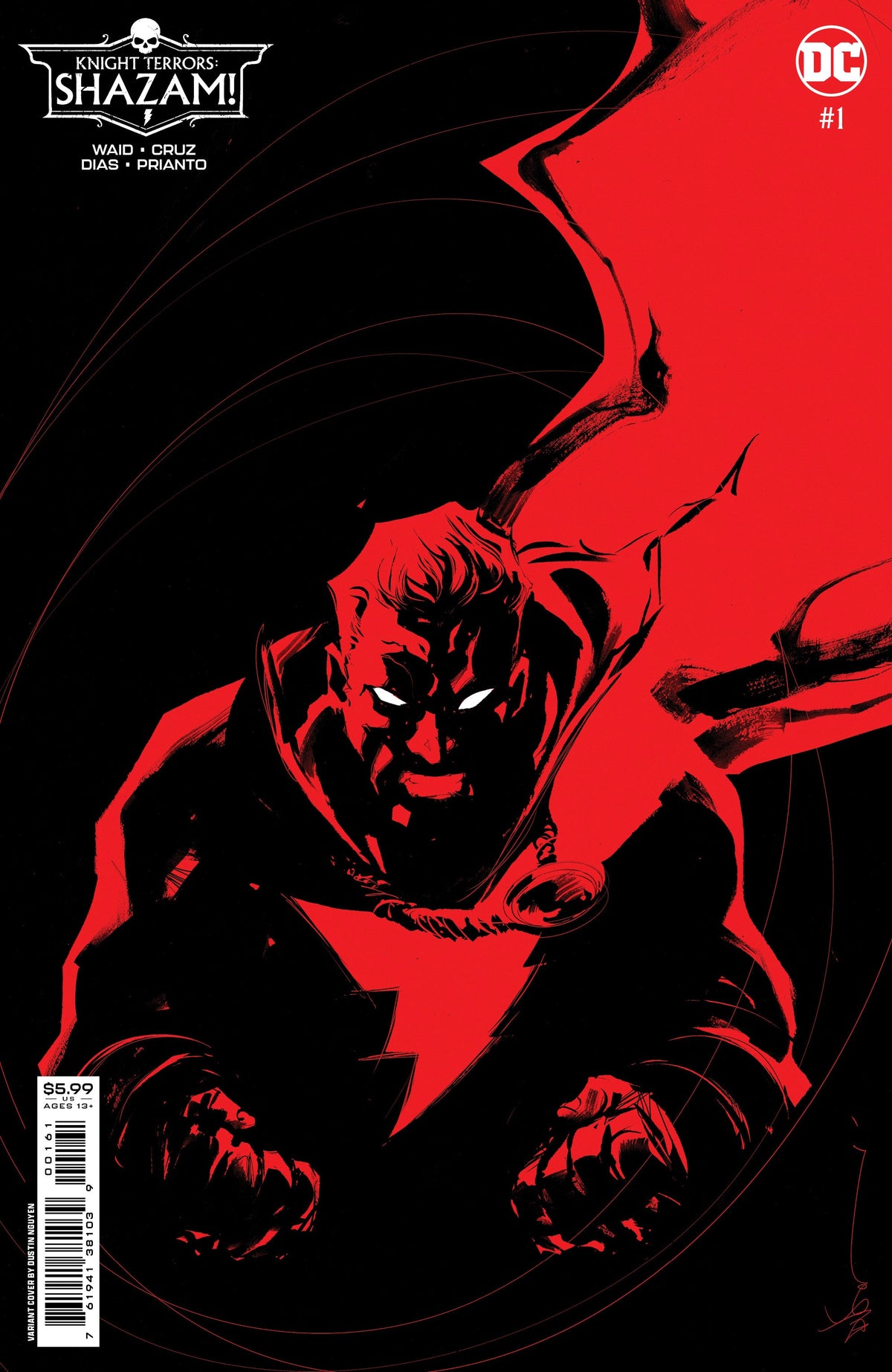Knight Terrors Shazam #1 (Of 2) D Dustin Nguyen Midnight Card Stock Variant (07/11/2023) Dc