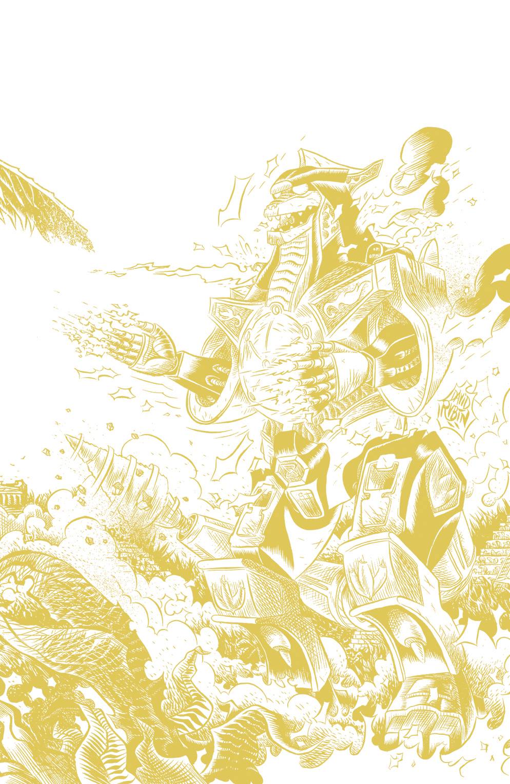 MIGHTY MORPHIN POWER RANGERS #3 Boom 2016 1:100 David Rubin Gold Foil Variant