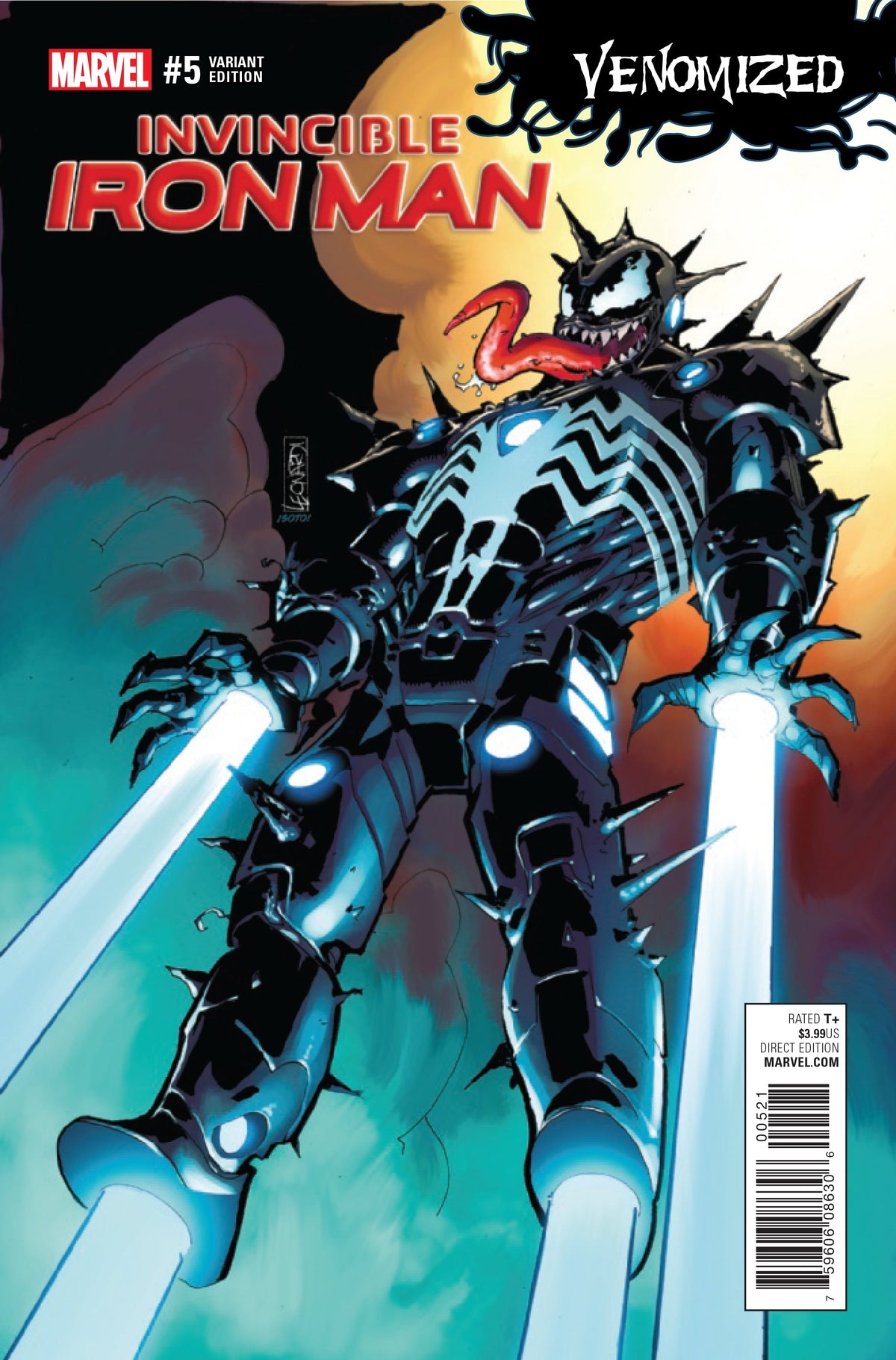 Invinicble Iron Man #5 Marvel 2017 NM+ 9.8 Rick Leonardi Venomized Venom Variant