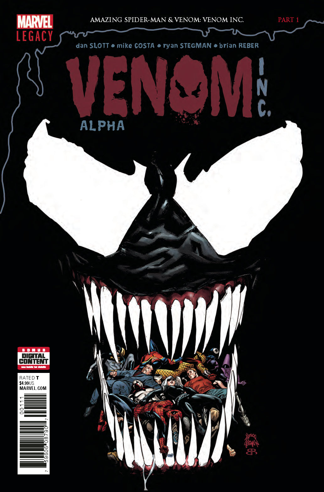 AMAZING SPIDER-MAN VENOM INC ALPHA #1 Marvel 2018 1st Maniac Ryan Stegman