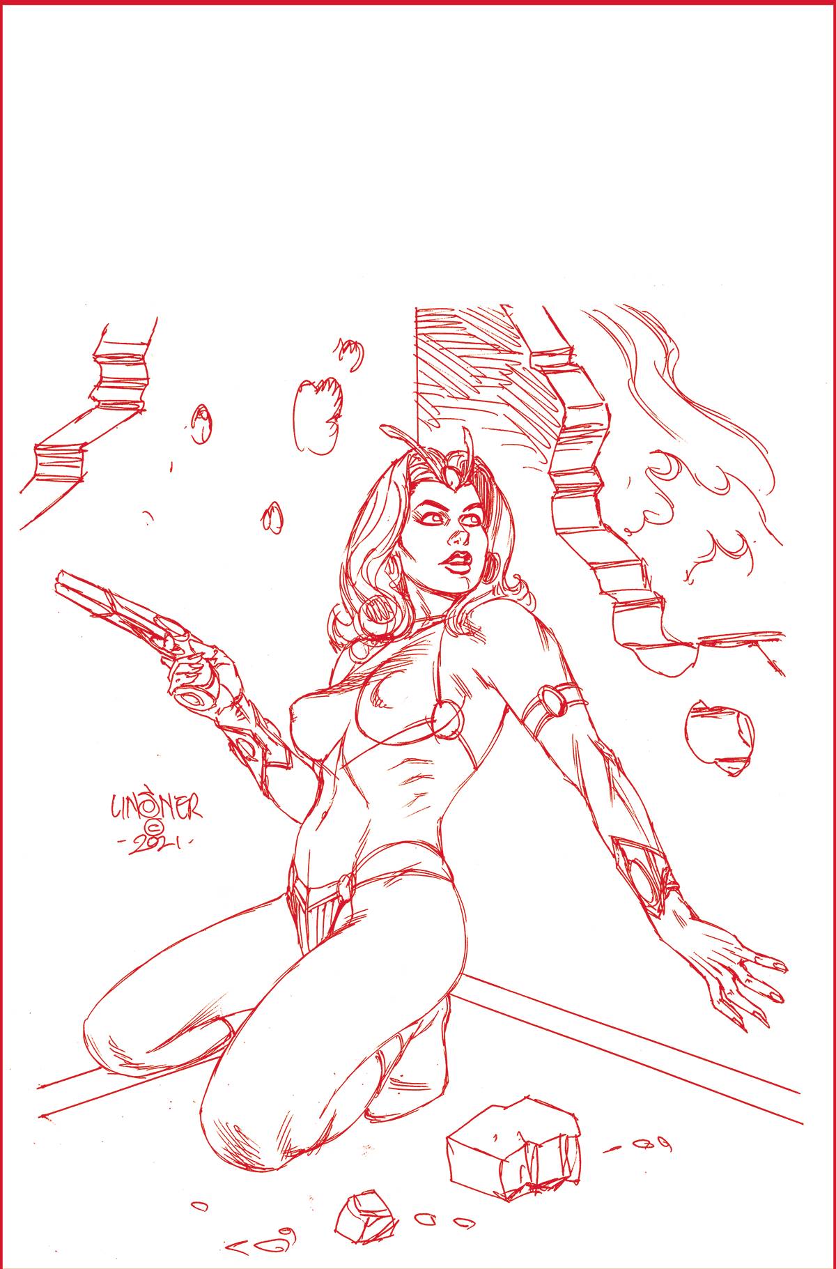 John Carter Of Mars #1 W 1:15 Joseph Michael Linsner Martian Red FOC Bonus Variant (04/20/2022) Dynamite